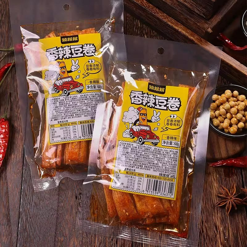 Spicy snack roll with bean skin Spicy bean skin 68 g