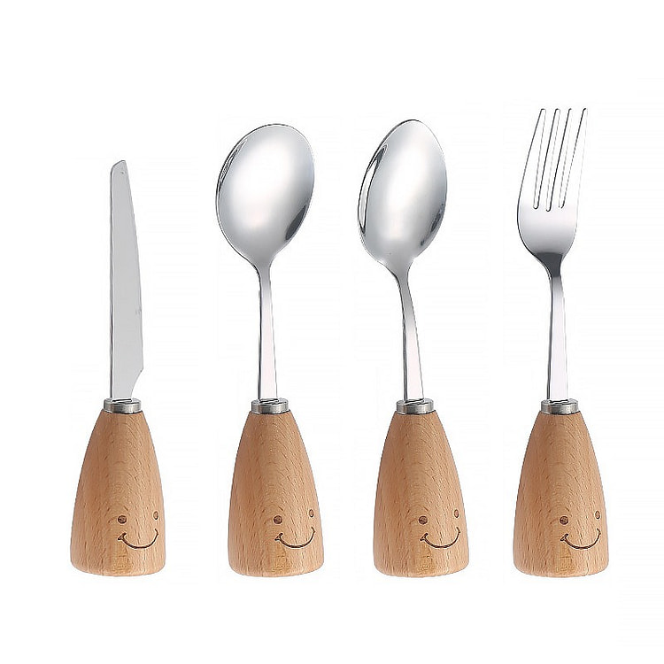 Smiley Utensil Set -Knife Fork Spoon  4 PCS