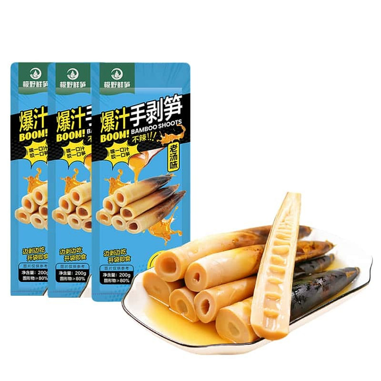 极野爆汁手剥笋老汤味200g*3袋