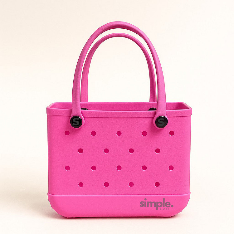 日常小号EVA橡胶手提包，粉色 1 份