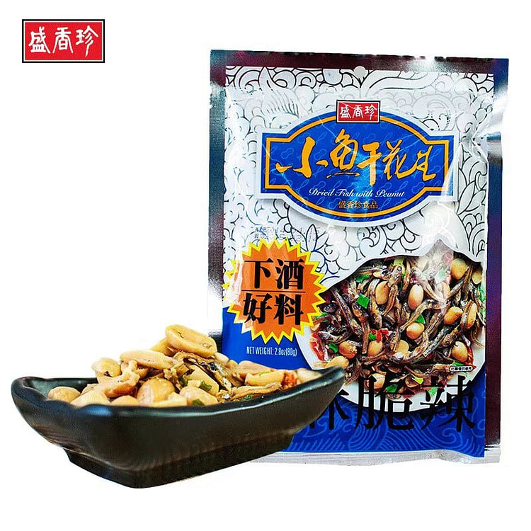 盛香珍 小鱼干花生 80 克