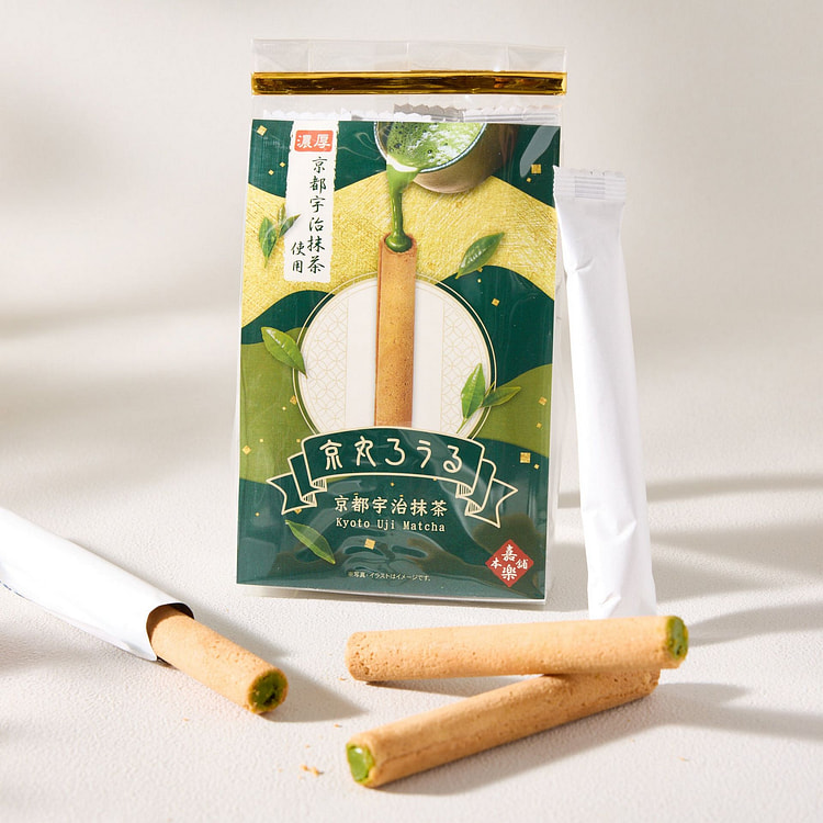 Matcha Chocolate Wafer Rolls