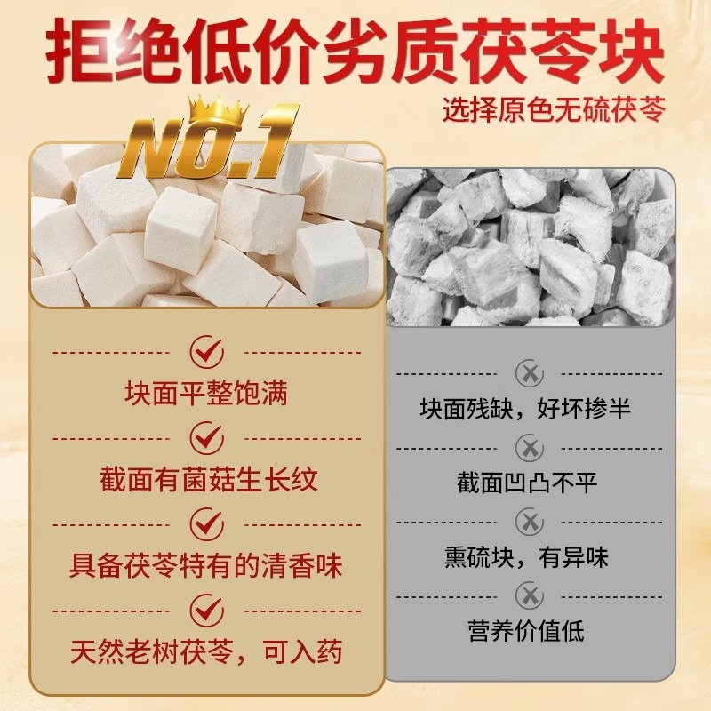 北京同仁堂雲南茯苓丁滋補中葯材原色白茯苓1 罐- Weee!