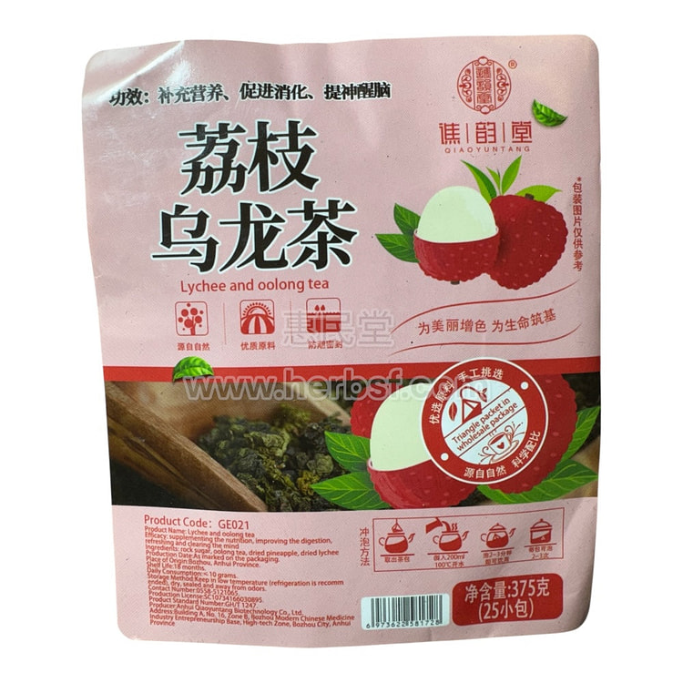 惠民堂 荔枝乌龙茶 水果茶 25茶包 375克 1 份