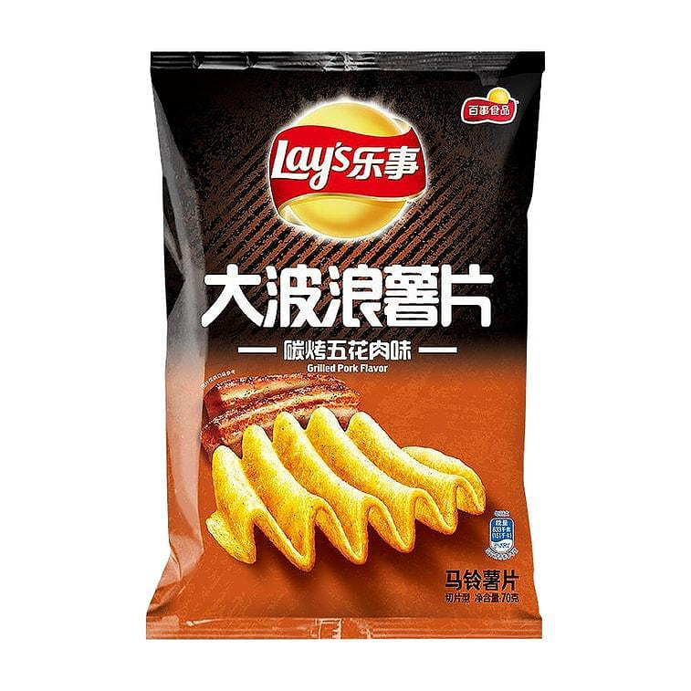 Lays Wave Potato Chips (Grilled Pork Flavor) 70 g
