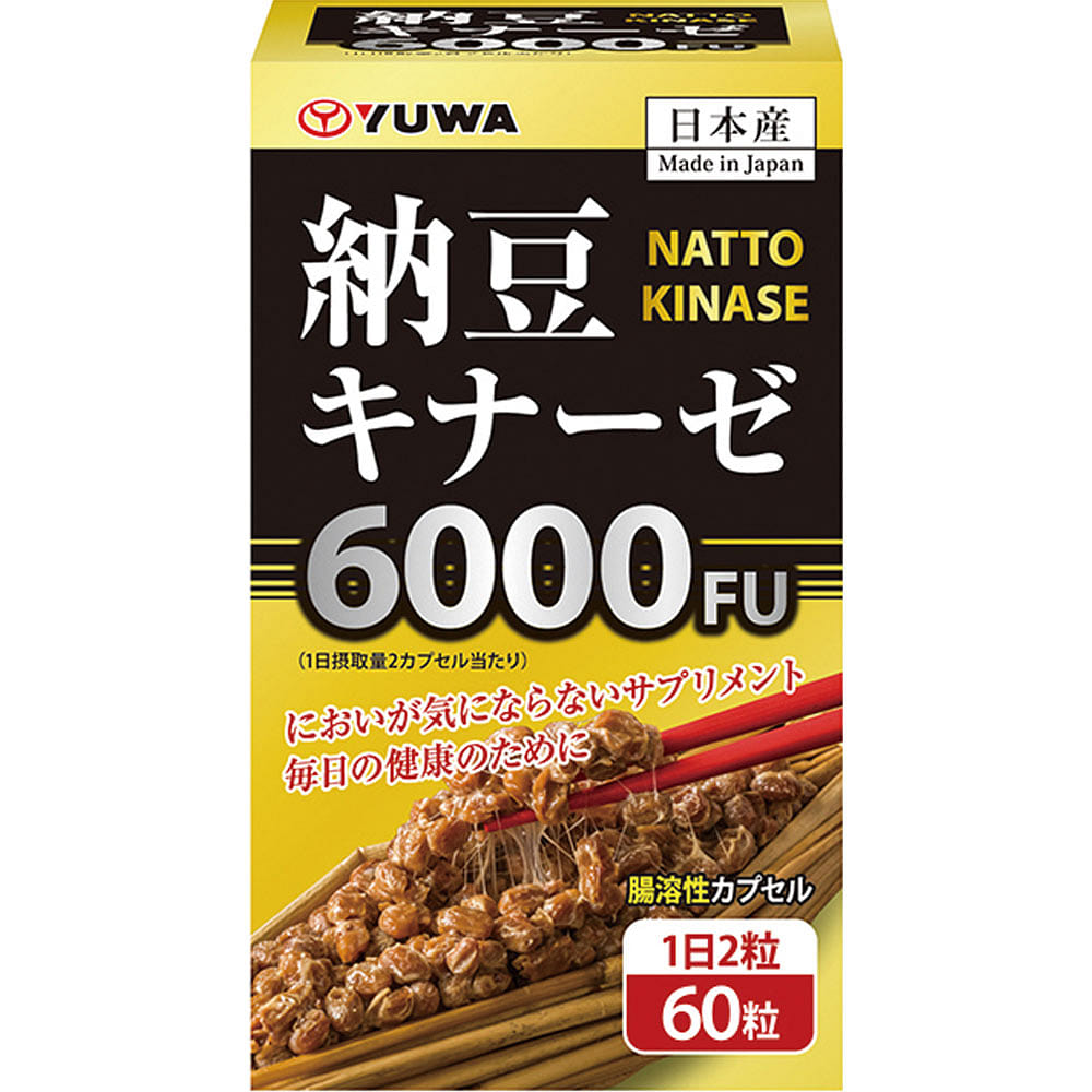 YUWA Nattokinase 6000FU 60pcs 1 each