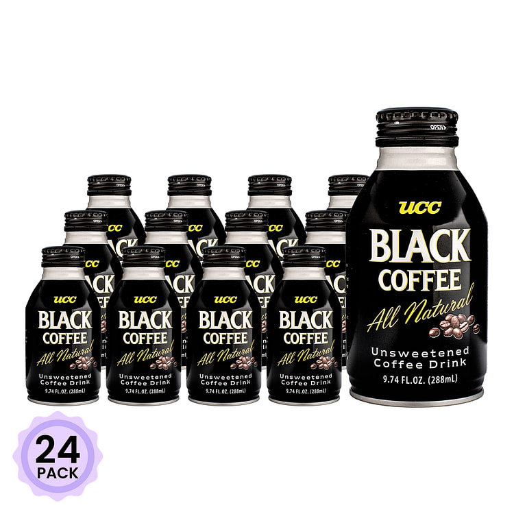 UCC Black Coffee Drink, Unsweetened 9.7 fl.oz*24 pack