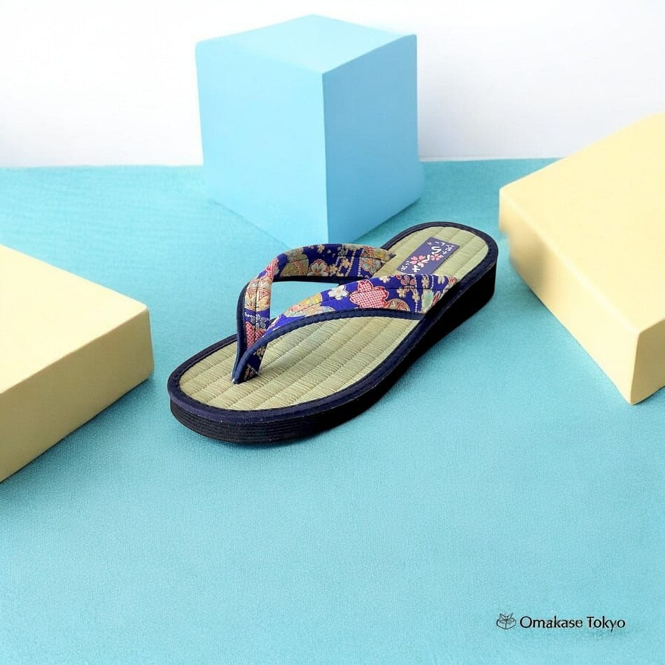 Daimyo Shokai Tatami Folding Sandals 3590 Blue M 200 g