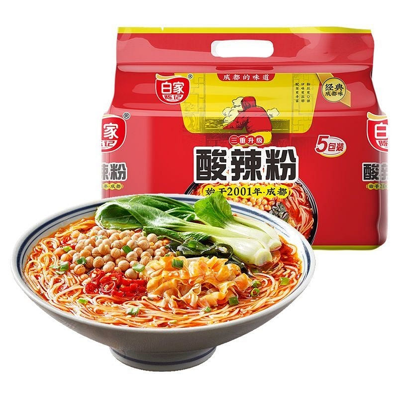 Baijia Chenji Hot and Sour Rice Noodles 108g*5 540 g