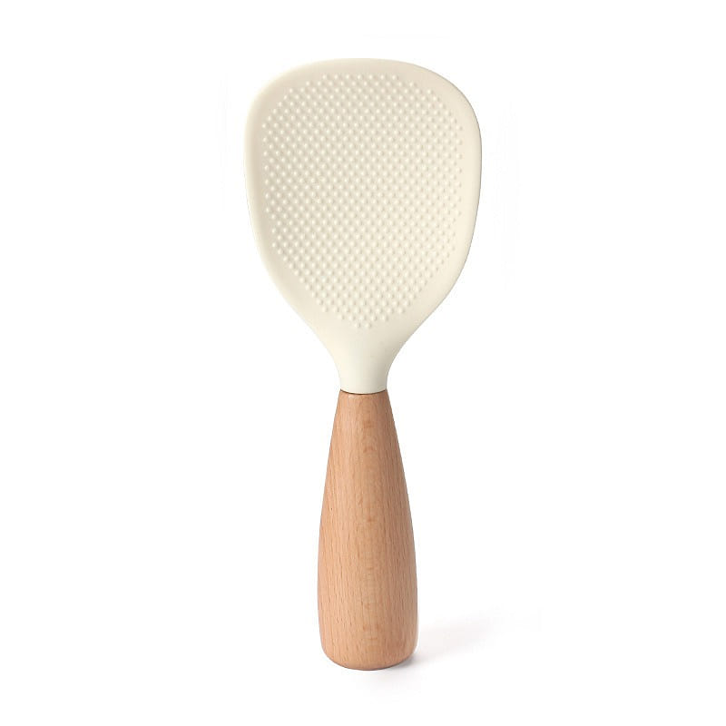 Collette Rice Spoon Silicone Serving Spatula Netflix Non-Stick Rice Spoon Beige 1 each
