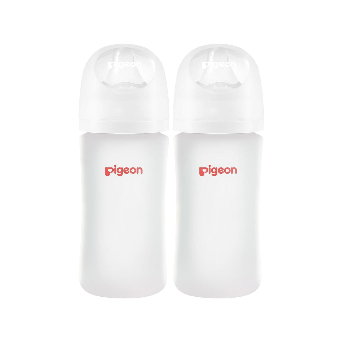 贝亲 新款硅橡胶护层玻璃奶瓶240ml 配M奶嘴 2 个