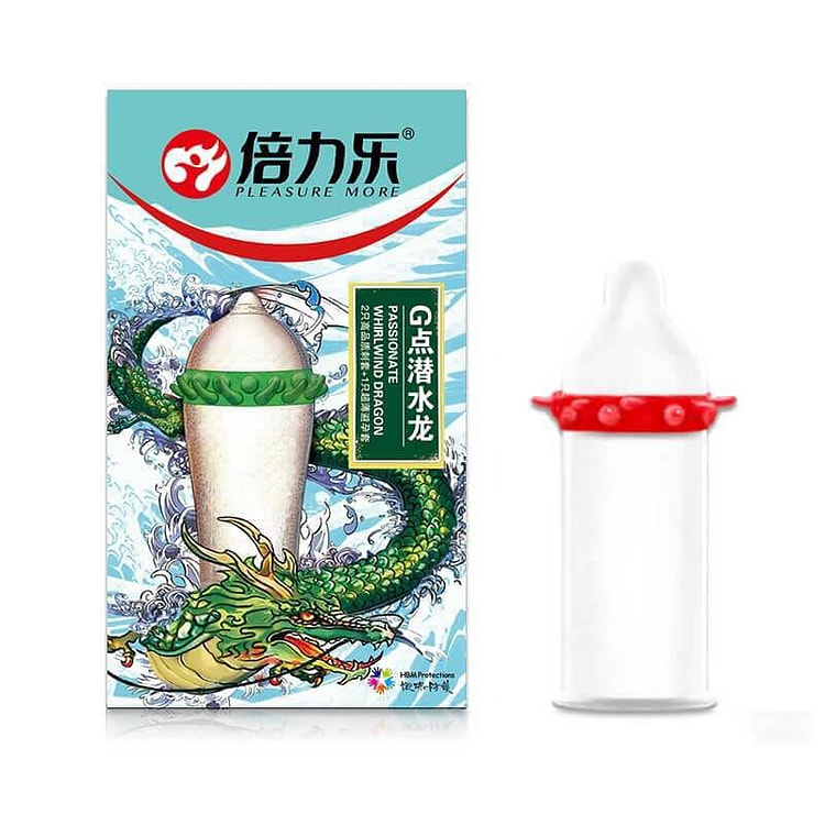 倍力乐 避孕套带刺狼牙套3只装(G点潜水龙)