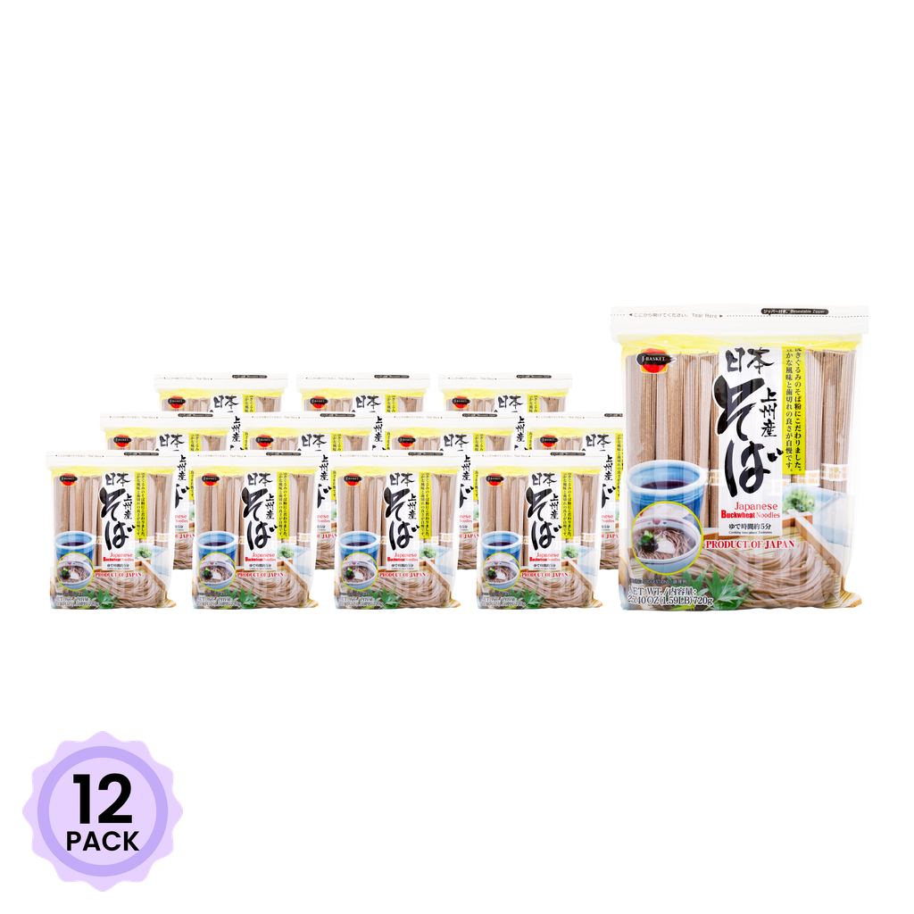 Get J-Basket Japanese Soba Buckwheat Noodle 8P 25.4 oz*12 pack