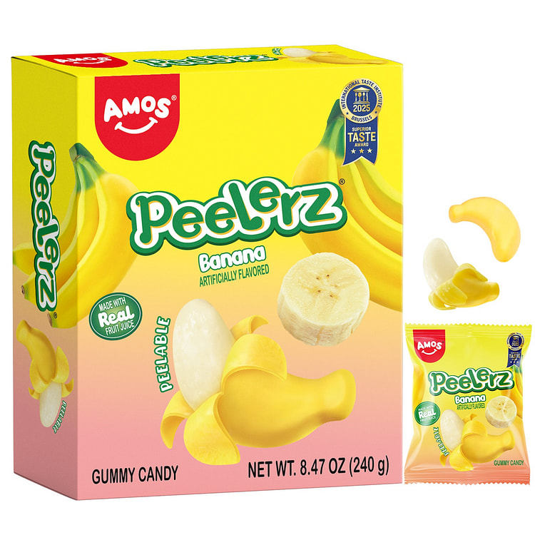 Amos Peelerz Gummy Banana Peeling Candy