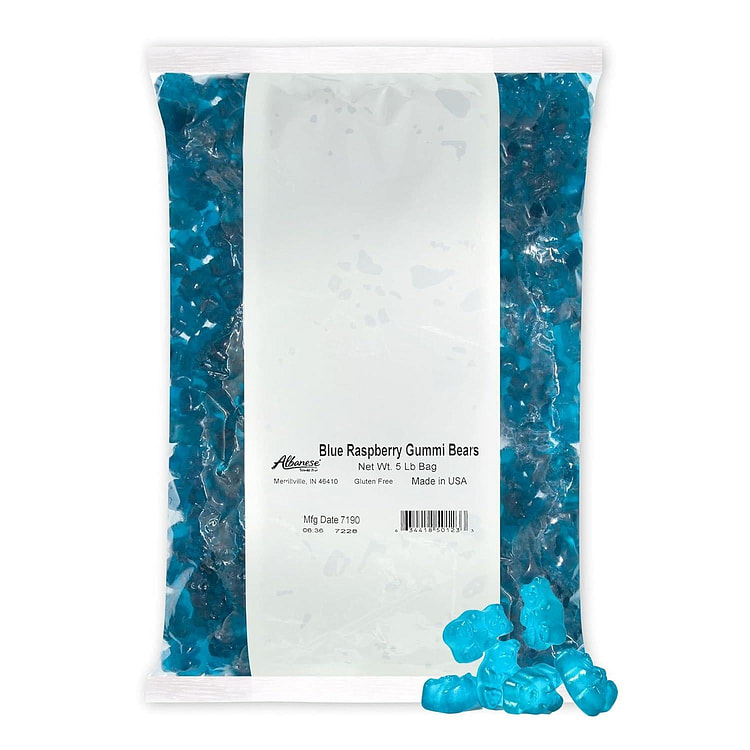 Albanese Blue Raspberry Gummi Bears 5 lb 1 each