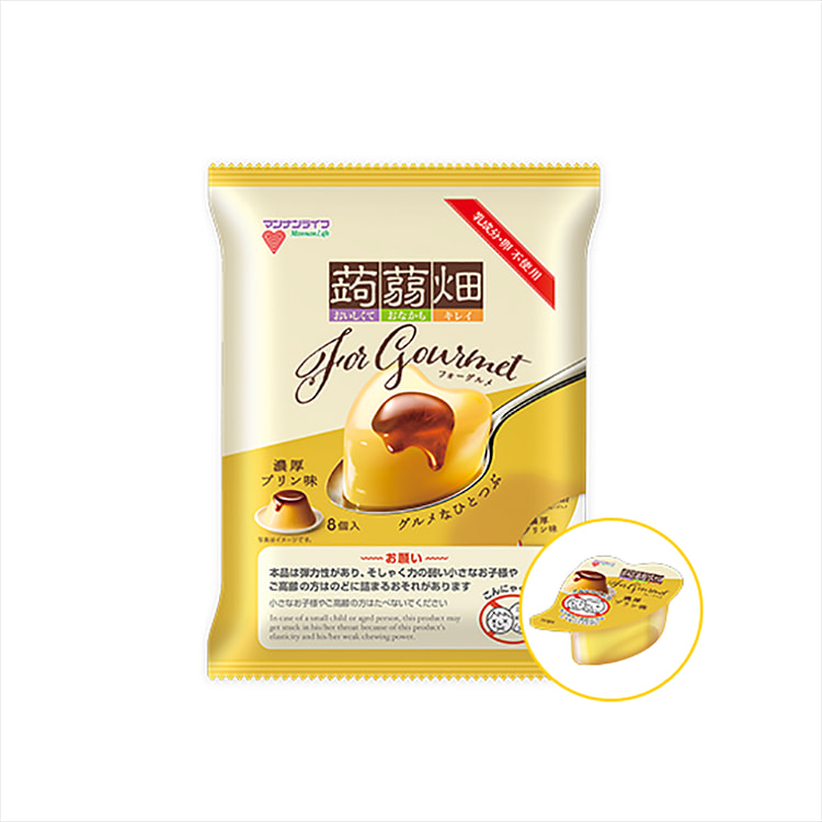 マンナンライフ 季節限定 濃厚プリン味こんにゃくゼリー 25g×8個/袋
