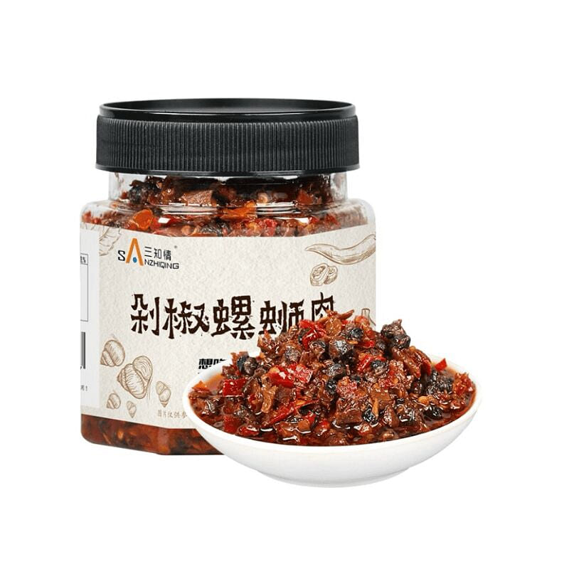 三知情 剁椒螺蛳肉辣椒酱 下饭菜湖南特产1瓶 280 克