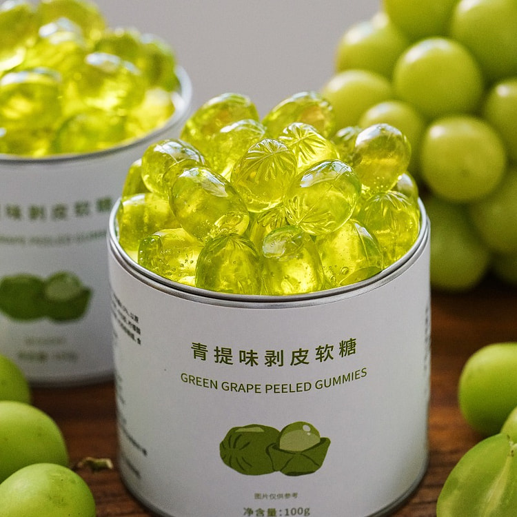 水果剥皮软糖 青提味