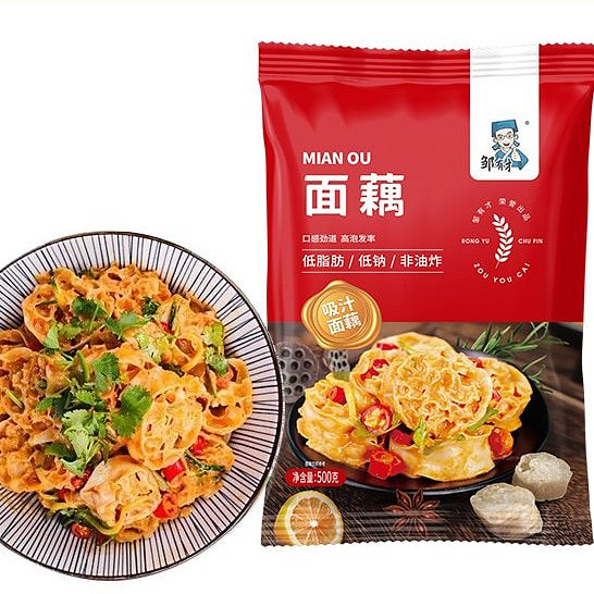 邹有才吸汁面藕免煮面藕干货凉拌低脂500g 500 克