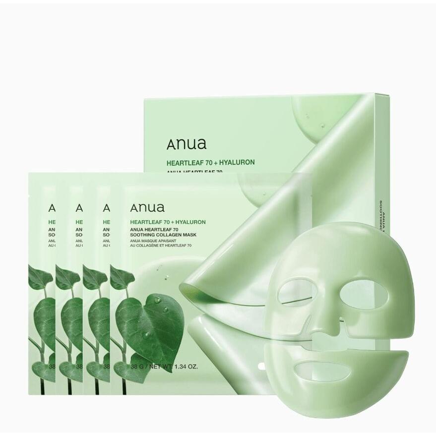 Heartleaf 70 Soothing Collagen Mask 4ea 1 each