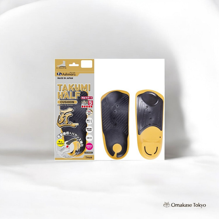 ASHIMARU 半垫鞋垫 黑色/米色-S 140 克