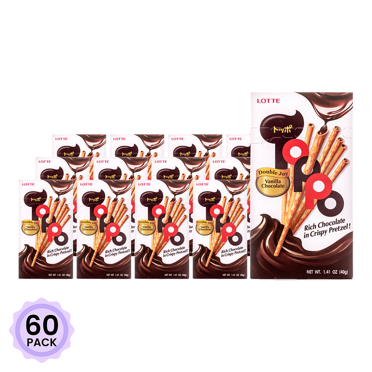 Lotte Toppo Vanilla Chocolate Pretzels 40 g*60 pack