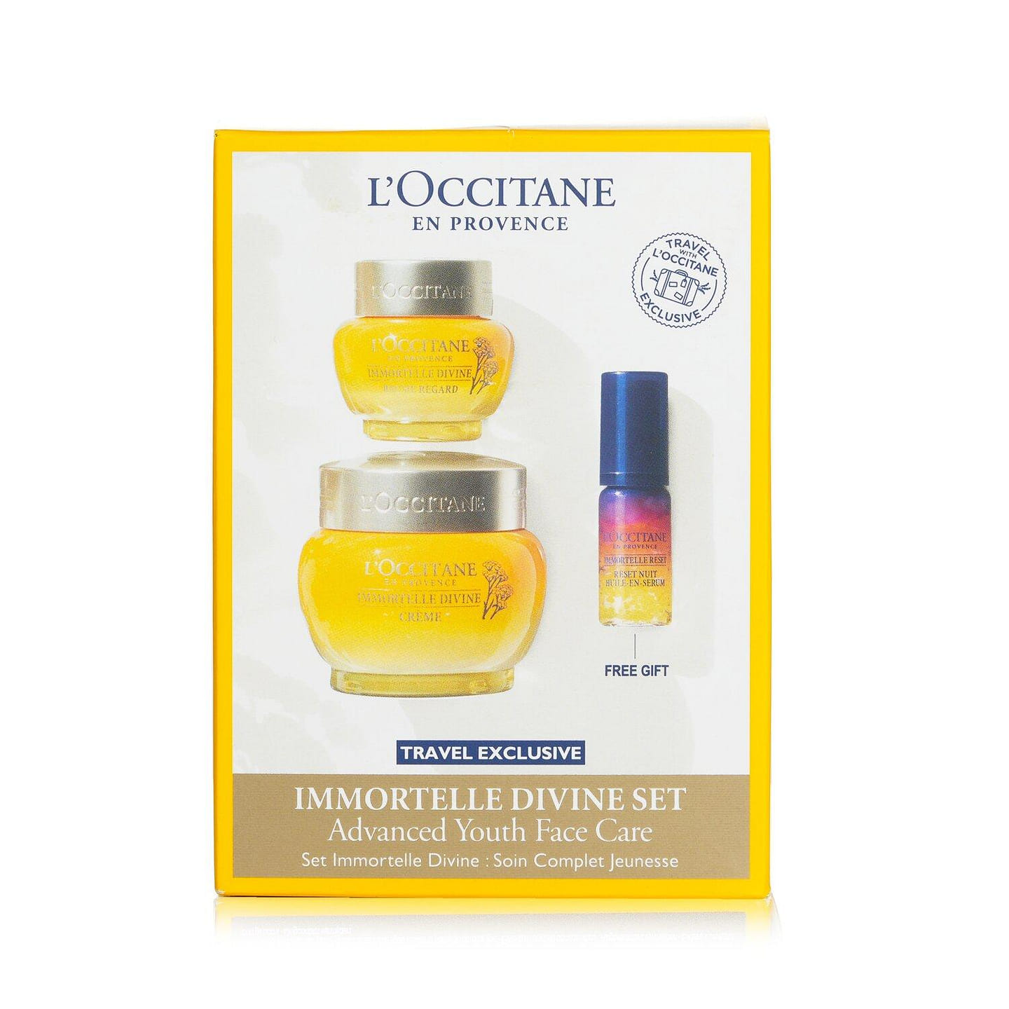 L’Occitane Immortelle Divine Set: x Divine Cream ml + x Divine Eye Balm ml + X Overnight Reset Serum ml KTDIV / 3pcs 3 each