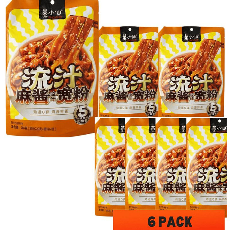 莫小仙 流汁宽粉（麻酱）超值6袋 *