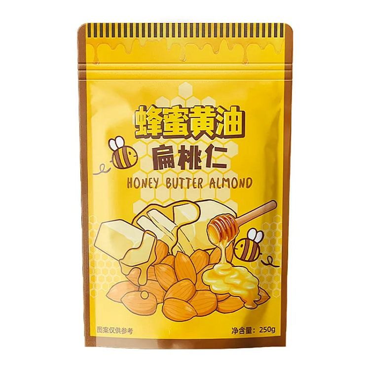 蜂蜜黄油扁桃仁汤姆农场同款坚果零食杏仁250g 250 克