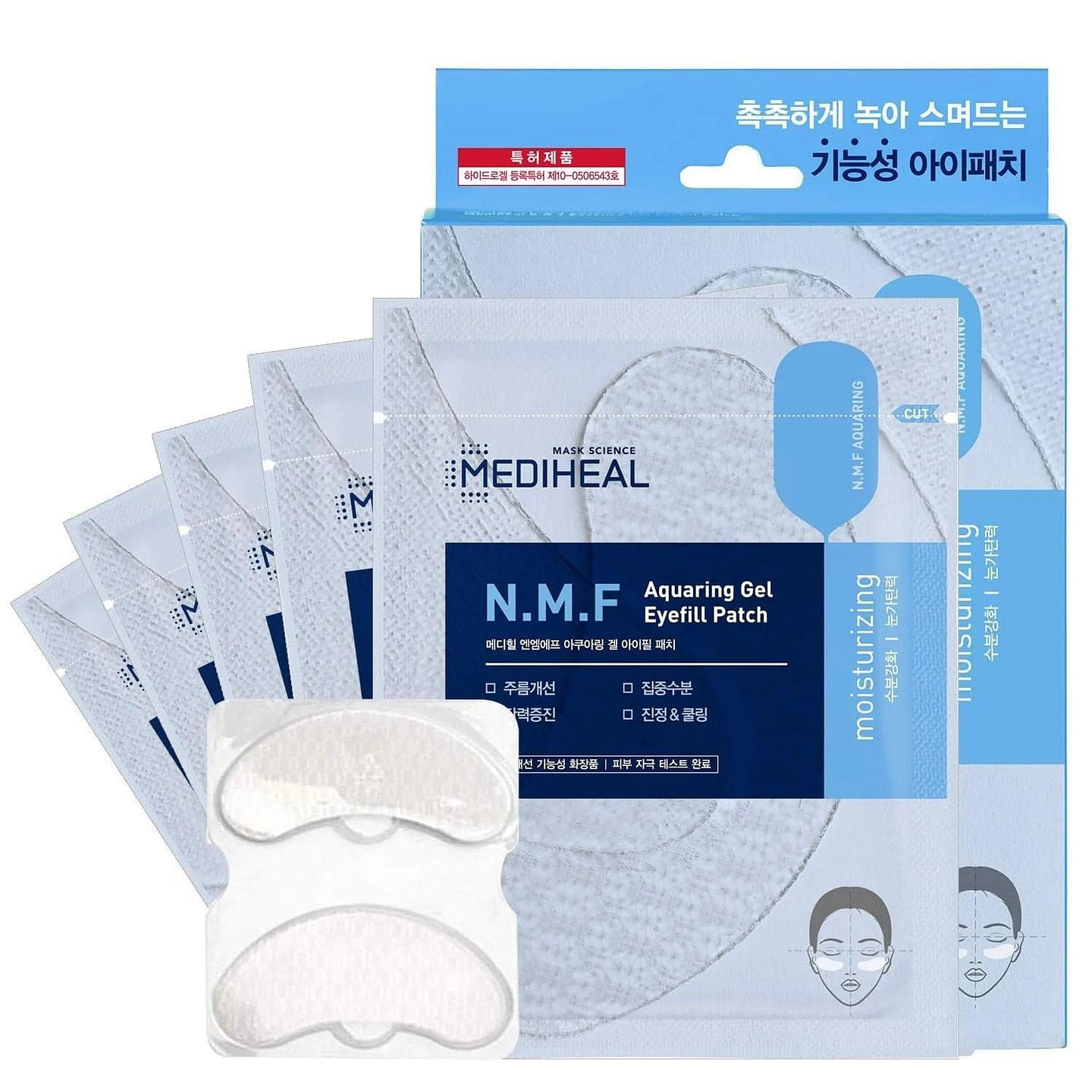 MEDIHEAL N.M.F Aquaring Gel Eyefill Patch 5pk 1 box