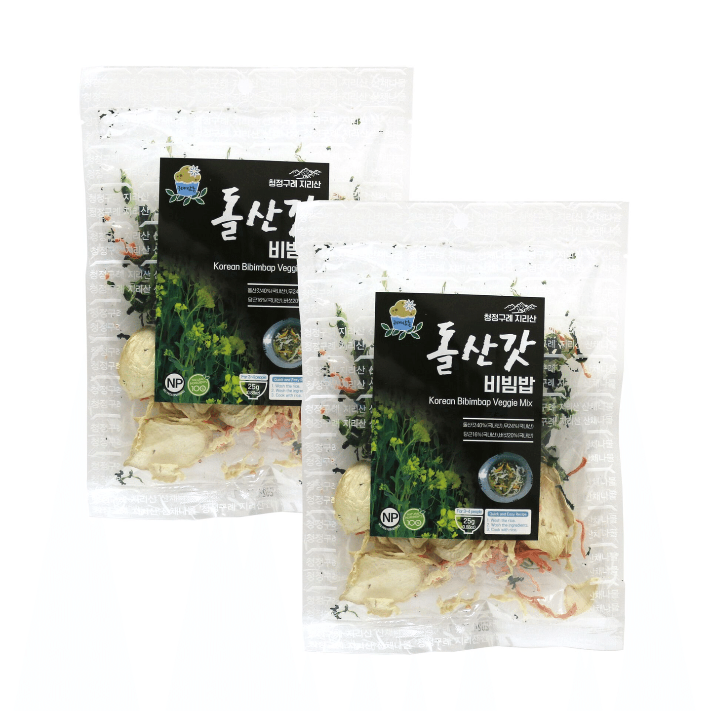 Gurye Uncle Korean Bibimbap Dried Vegetables Korean Food Namulbap, Mustard Green 2 case