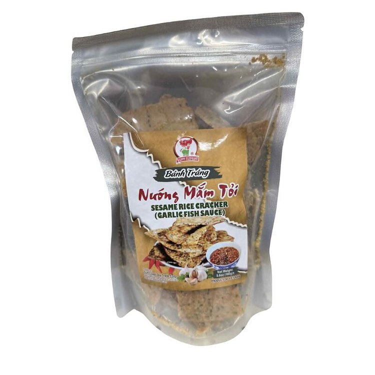 Happy Elephant Bánh Tráng Nướng Mắm Tỏi - 5.6oz