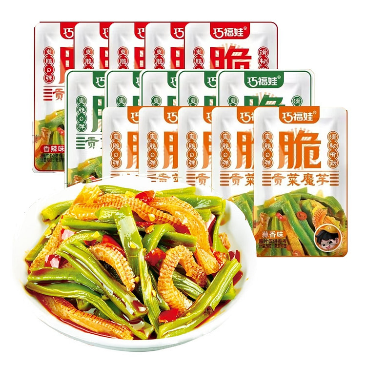 【美国直邮】巧福娃 贡菜魔芋混合口味15g*10