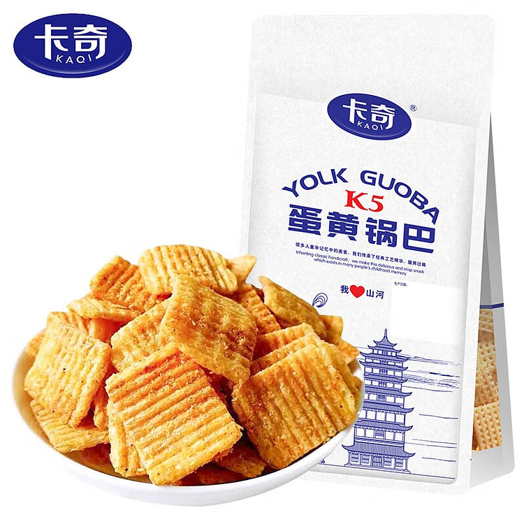 卡奇 咸蛋黄 锅巴 解馋小零食 膨化食品 休闲零食 252 克
