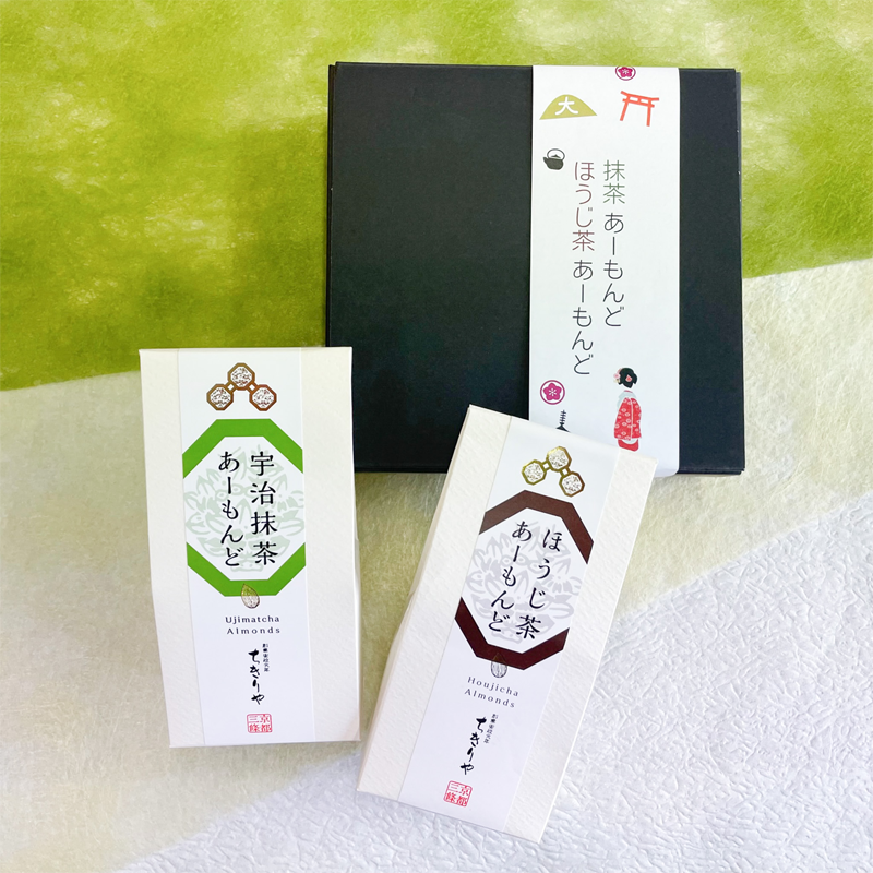 Uji Matcha Almond and Hojicha Almond 2-pack set 104 g