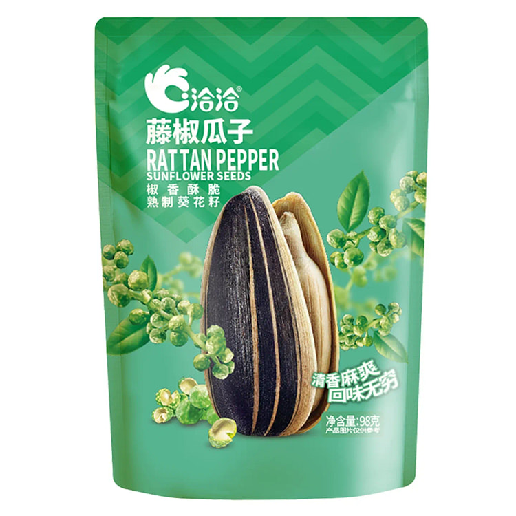 Qiaqia 98g Green Pepper Flavor Sunflower Seeds 98 g