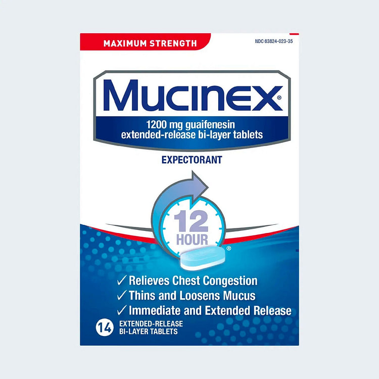 Mucinex强效12小时祛痰胸腔舒缓片14片 1 盒