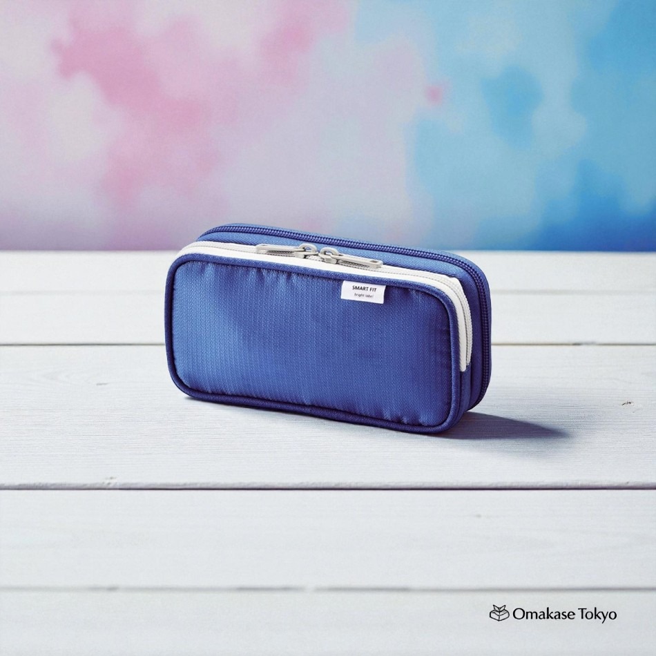 Lihit Lab Teffa Pen Case Double Zip Blue 85 g