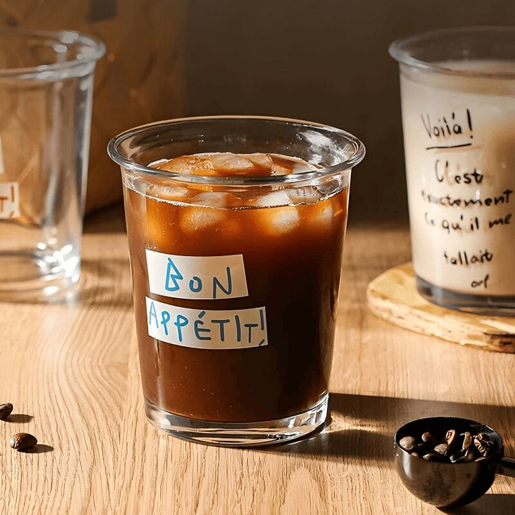 KAWASIMAYA Blue-Lettered Glass Cup 11.8 fl oz *2 1 each