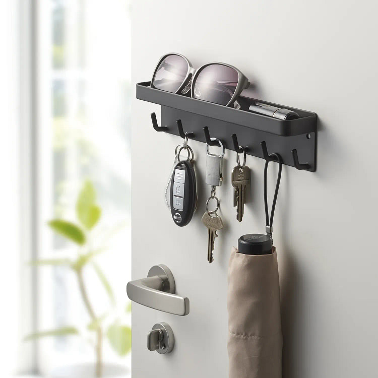 Magnetic Key Rack - Steel Black