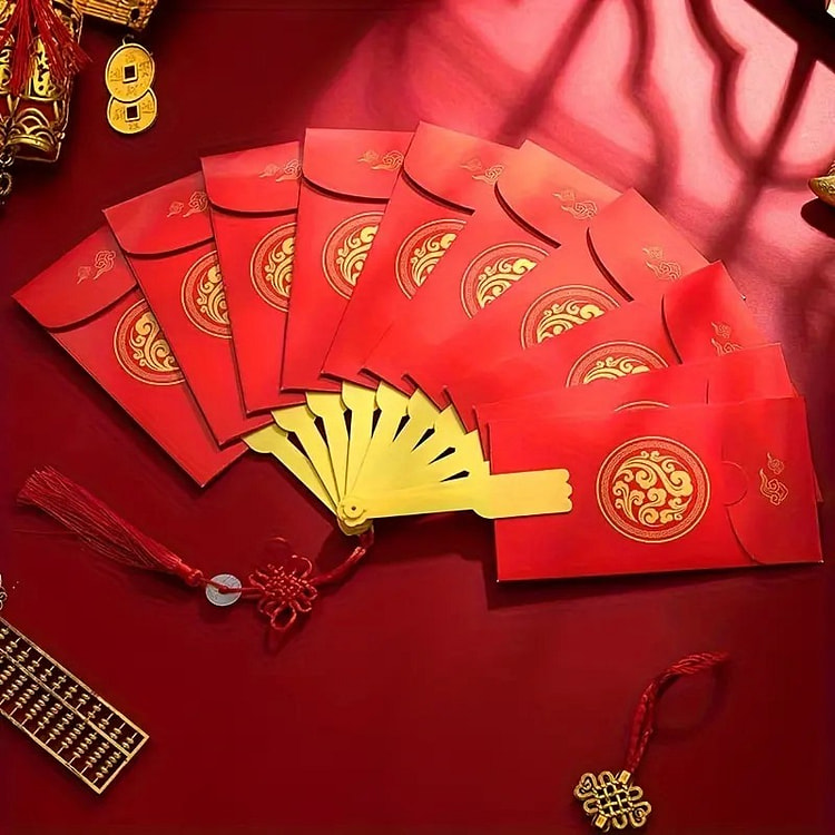 FAN-SHAPED RED ENVELOPE LIXI AVAILABLE JAN 24 1 pack