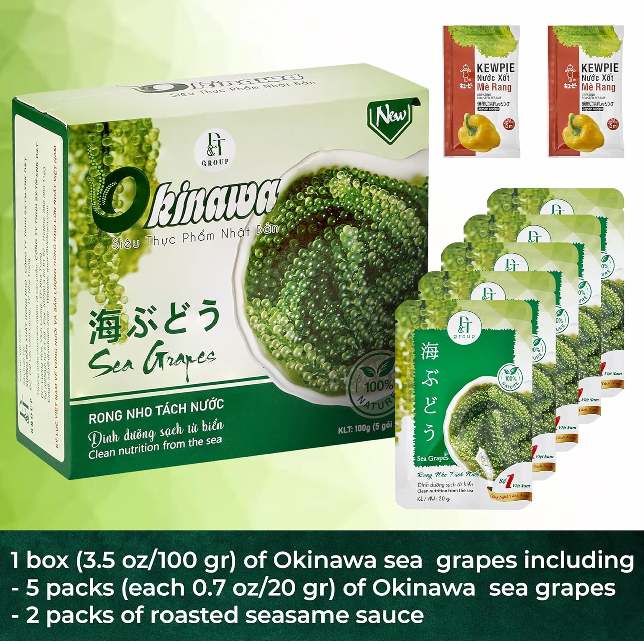 Okinawa Dehydrated Sea Grapes FDA APPROVED 100GR 1 개