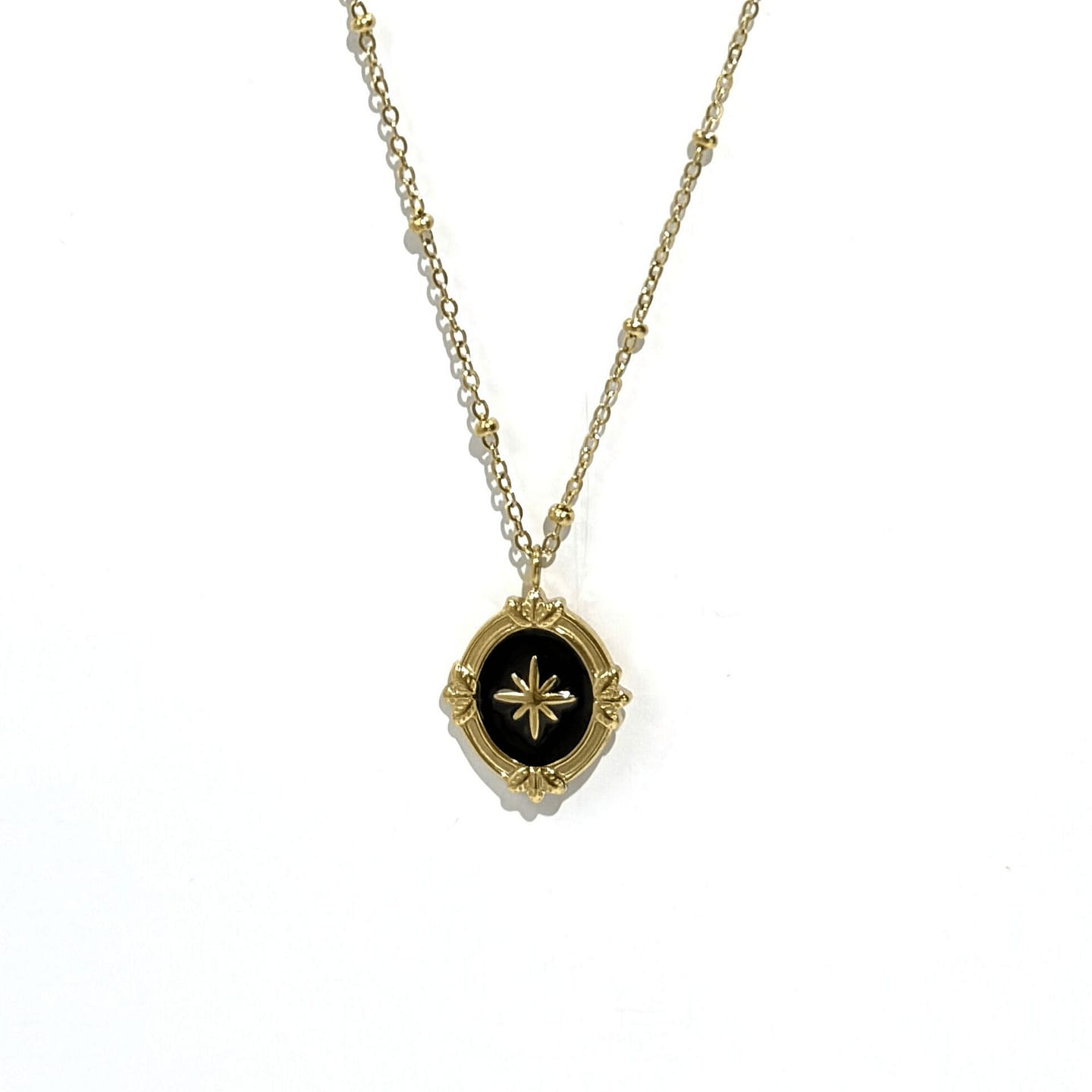 18K Gold Filled Water Proof Star Agate Necklace 1 each