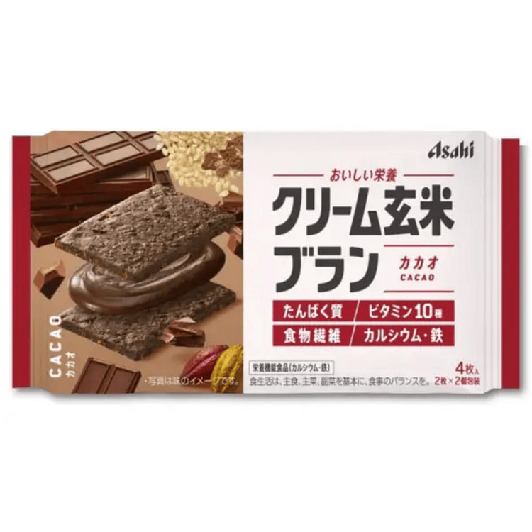ASAHI Cream Brown Rice Bran Cacao Flavor 4 pcs