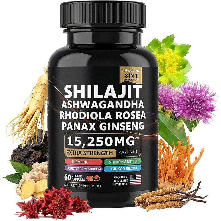 Shilajit Complex Herbal Vegan Dietary Capsules 1 bottle