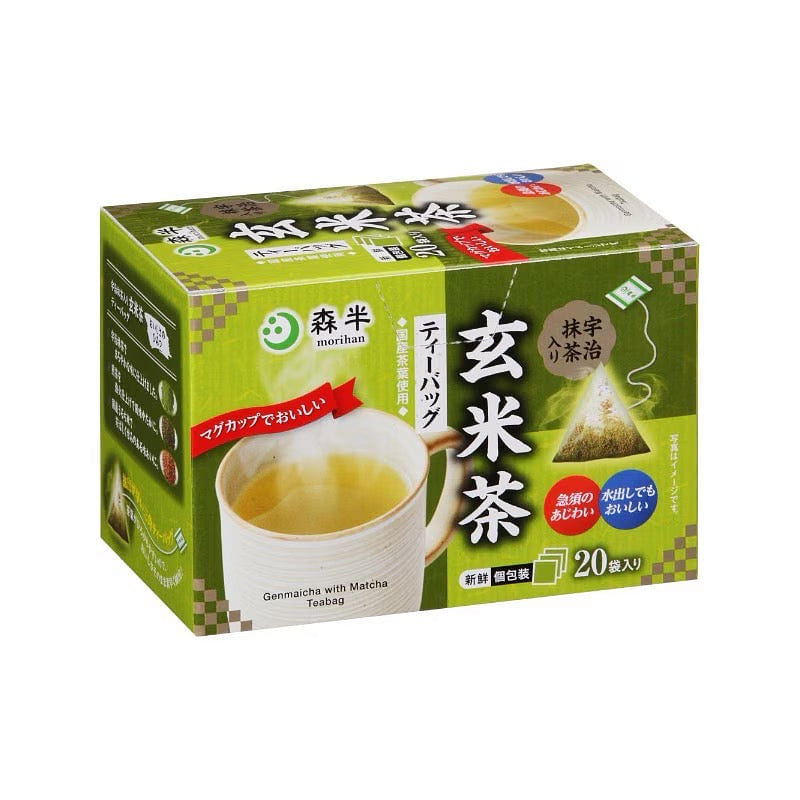 Morihan Uji Matcha Genmaicha 2.3g x 20 Tea Bags 1 each