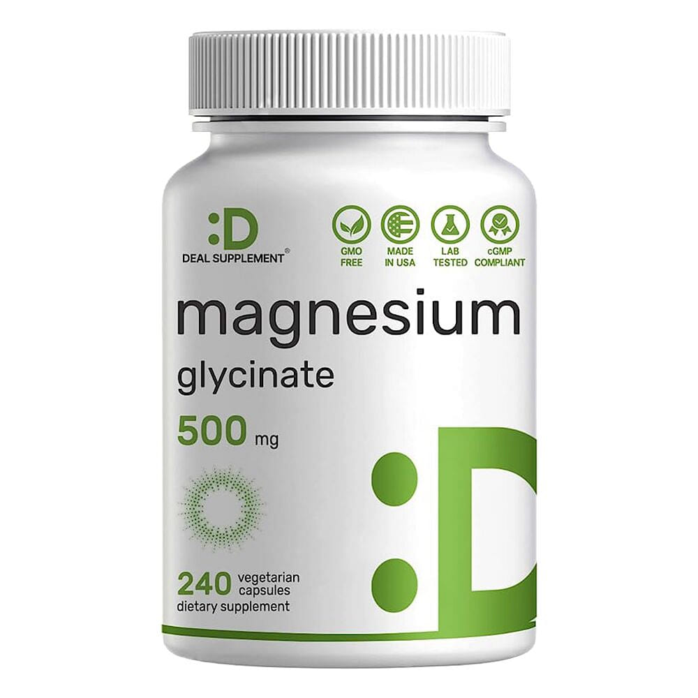 DS Magnesium Glycinate 500mg, 240 Veggie Capsules 1 bottle