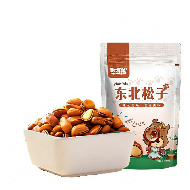 憨豆熊东北松子S+大颗粒手剥开口小零食250g*1