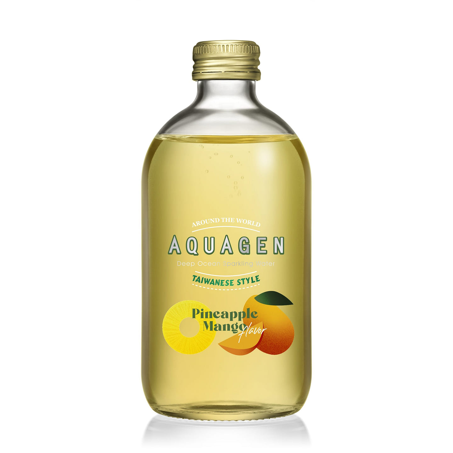 AQUAGEN Ocean Sparkling Water Pineapple Mango Flavor 330 ml