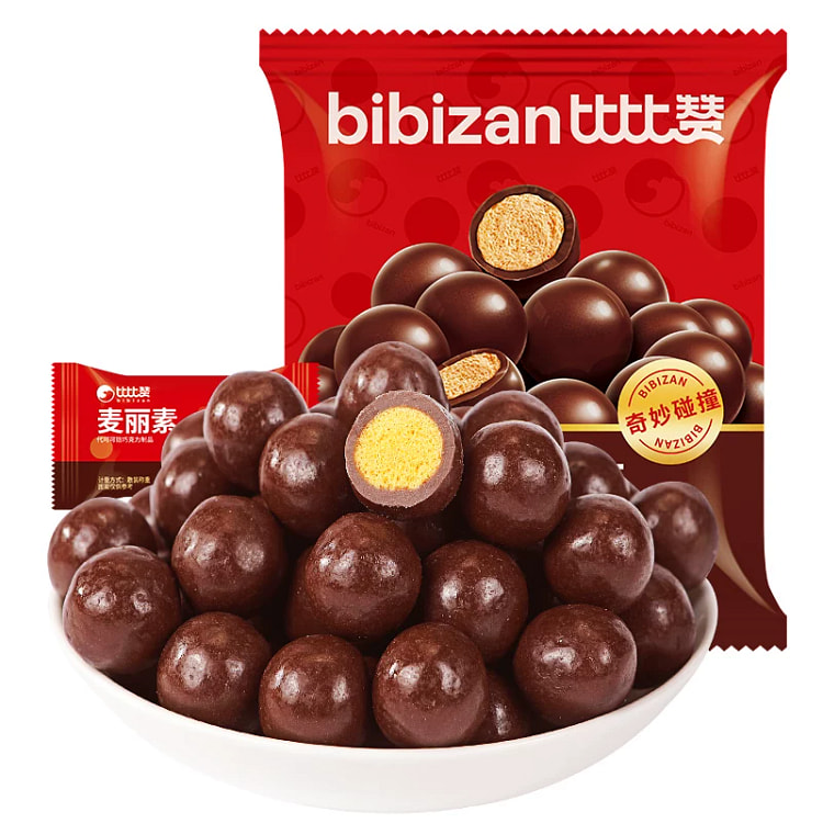 比比赞麦丽素巧克力糖果独立小包装零食200g*1 200 克